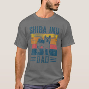 Hund Crypto Doge Papa - Vintager Shiba Inu Vater T-Shirt