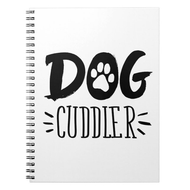 Hund Cuddler Hund Happy Cuddler Gezeichnet Paw Notizblock (Vorderseite)