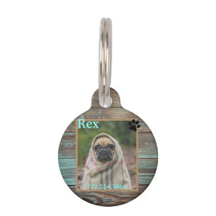 Hund Custom Foto Wood Haustiermarke