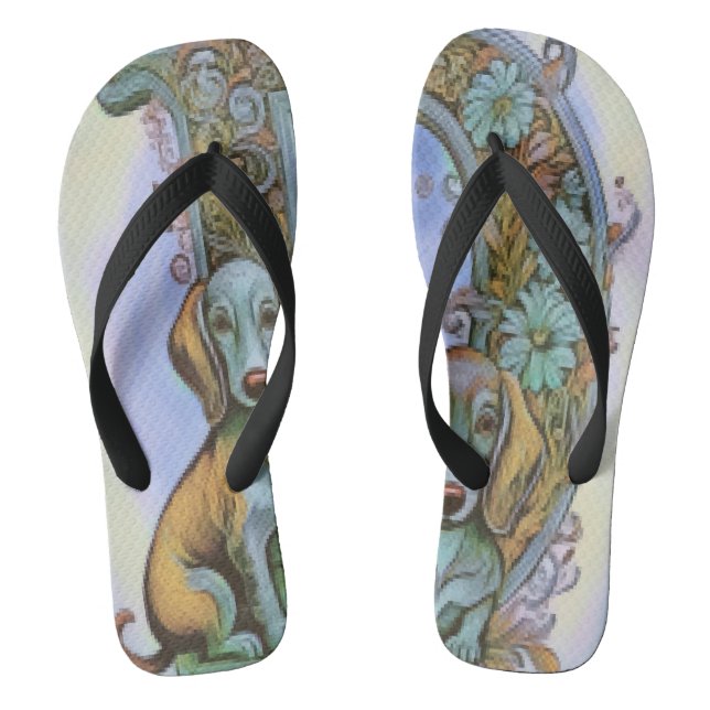 Hund D, Alfabet Flip Flops (Fußbett)