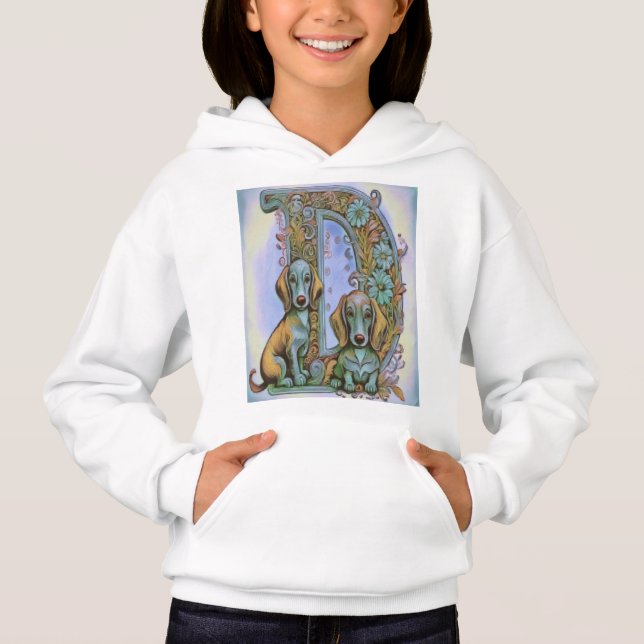 Hund D, Alfabet Hoodie (Vorderseite)