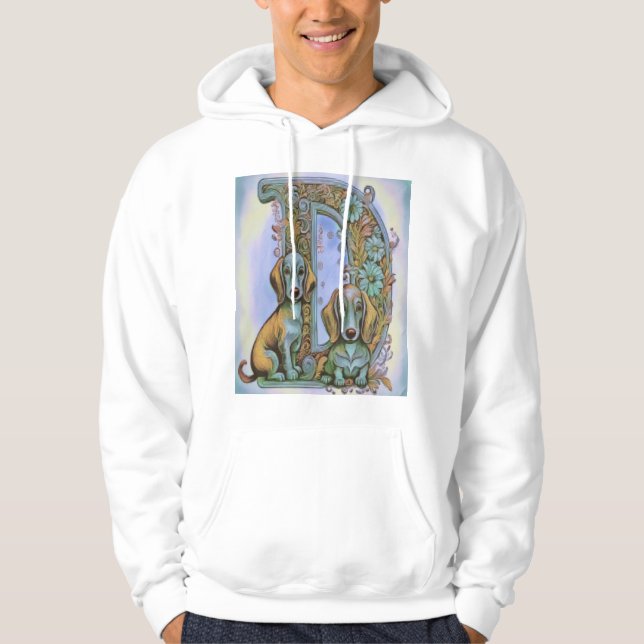Hund D, Alfabet Hoodie (Vorderseite)