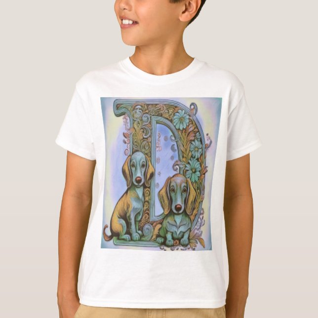 Hund D, Alfabet T-Shirt (Vorderseite)