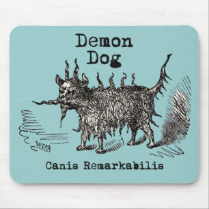 Hund Dämon Vintage Lustig Süß Mousepad