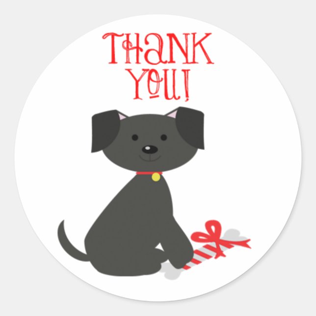 Hund danke Ihnen Stickers (Vorderseite)