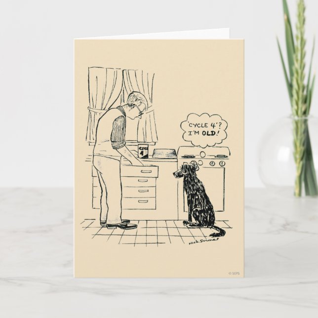 Hund, der älter wird karte (Vorderseite)