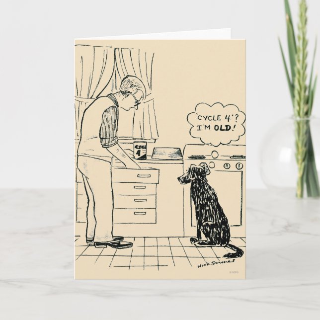 Hund, der älter wird karte (Vorderseite)