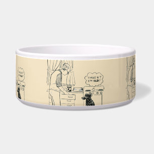 Hund, der älter wird napf