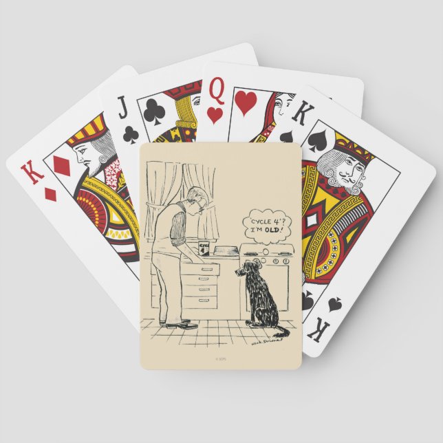 Hund, der älter wird spielkarten (Rückseite)