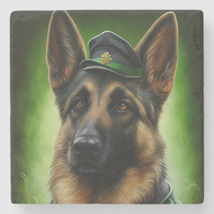 Hund der Deutschen Schäferhunde in St. Patrick's D Steinuntersetzer