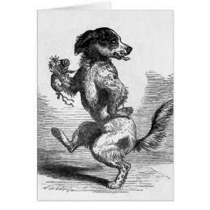 "Hund, der eine Spannvorrichtungs-" Vintage