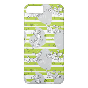 Hund, der Musterhintergrund spielt Case-Mate iPhone Hülle