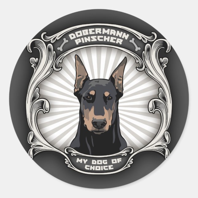 Hund der Wahl Runder Aufkleber (Vorderseite)