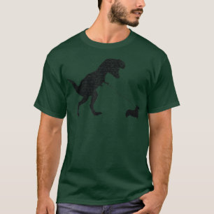 Hund Dinosaurier Vintage Tyrannosaurus Re & Corgi T-Shirt