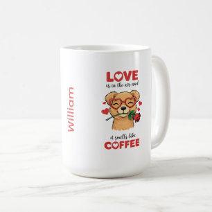 Hund drückt Ihre Liebe Tasse