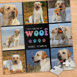 Hund du hattest mich WOOF Custom 8 Foto Collage Re Puzzle<br><div class="desc">Die Einführung unseres "You Had Me at WOOF"-Puzzles, die perfekte Ergänzung zu den Zuhause von Hundefreunden. Dieses Hundepuzzle zeichnet sich durch ein modernes Retro- und niedliches Design aus, mit Platz für bis zu 8 Bilder Ihres geliebten Haustiers. Es ist eine großartige Möglichkeit, Ihren wütenden Freund zu präsentieren und die besondere...</div>