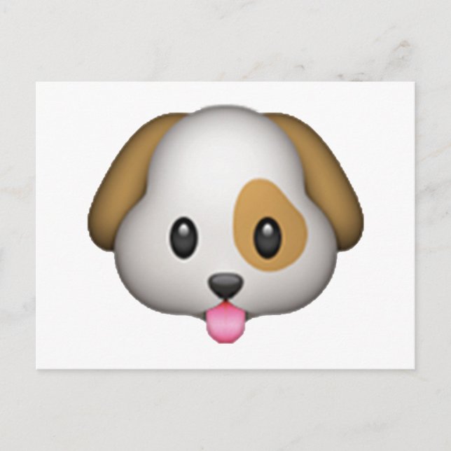 Hund - Emoji Postkarte (Vorderseite)