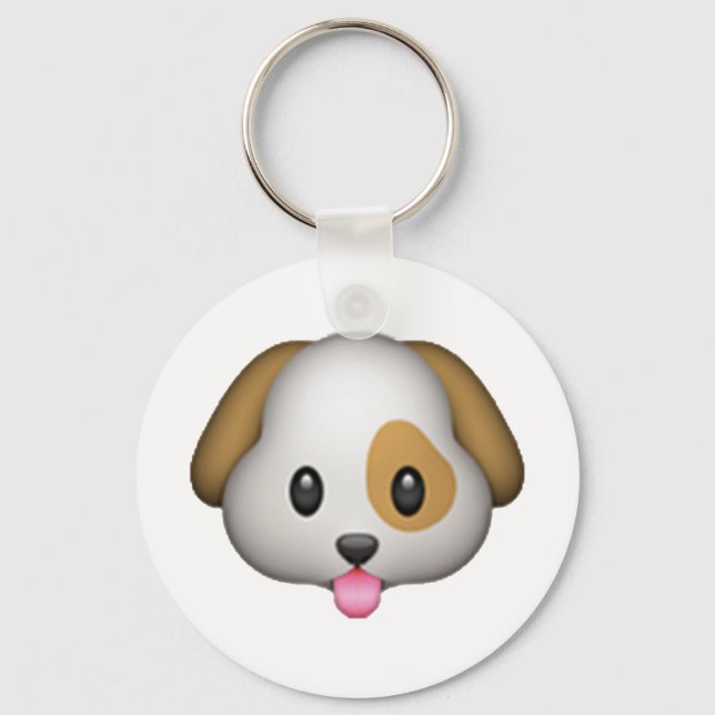 Hund - Emoji Schlüsselanhänger (Vorderseite)