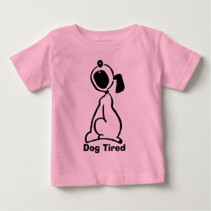 Hund ermüdet baby t-shirt