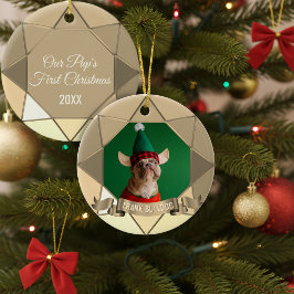 Hund Erste Weihnachtsfeier Keramik Ornament
