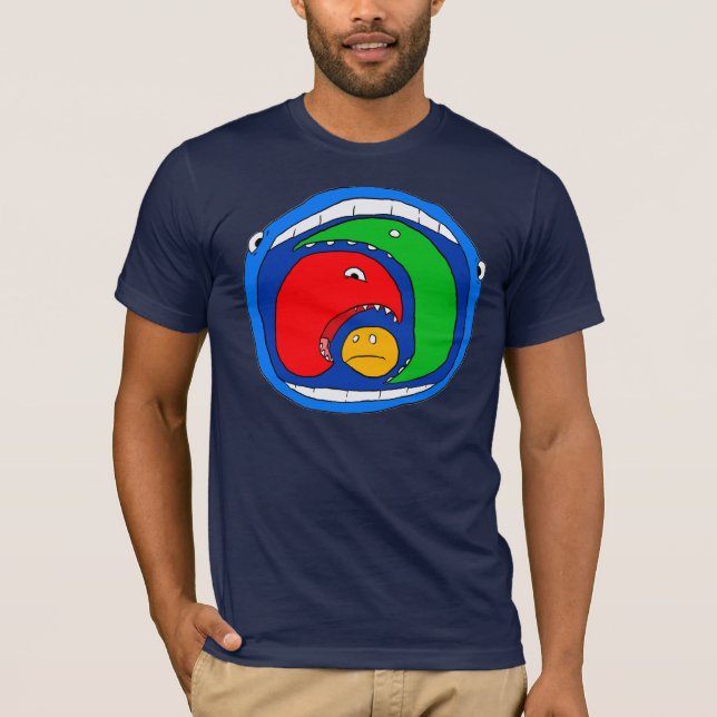 Hund essen Hundewelt T-Shirt (Vorderseite)
