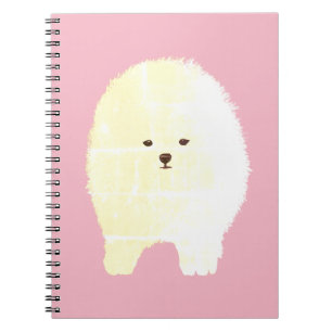 Hund, flauschiges White Pet Notebook Notizblock