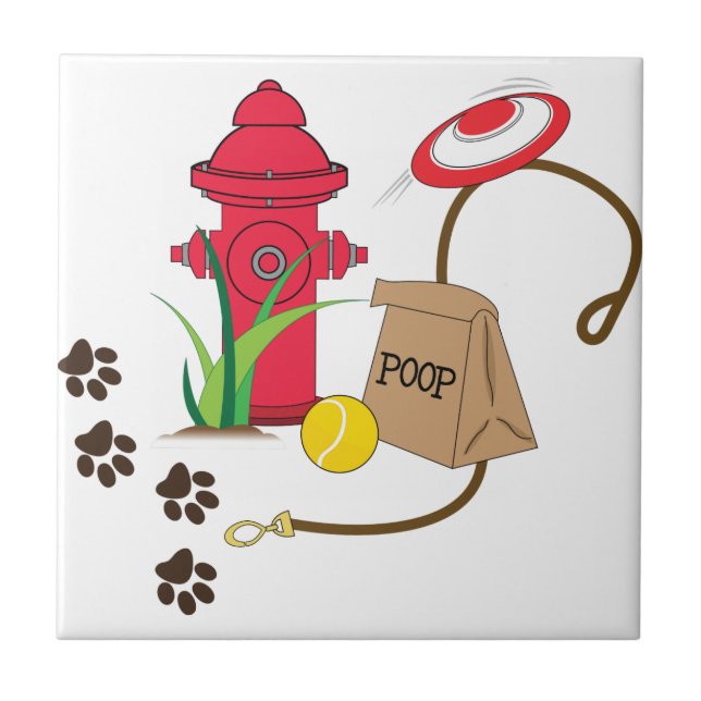 Hund Fliese (Vorderseite)