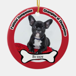 Hund Foto Andenken Keramik Weihnachtsbaumschmuck Ornament