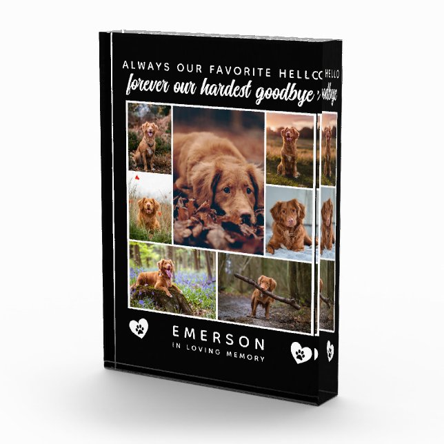 Hund-Foto Blockkollektion Am schwersten verabschie Fotoblock (Rechts)