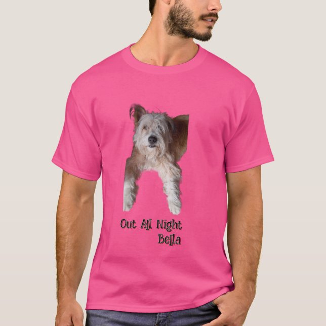 Hund, Foto und Name individuell einstellbar, T-Shirt (Vorderseite)