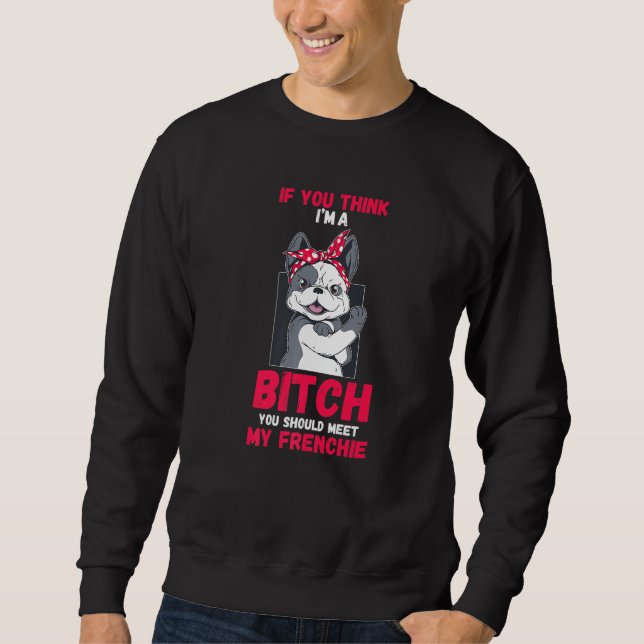 Hund French Bulldog Sweatshirt (Vorderseite)