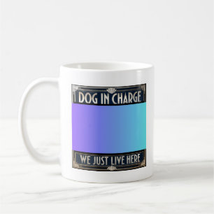Hund führt das Haus. Hund ist in Charge. Boss Hund Kaffeetasse