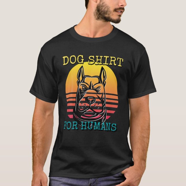 Hund für Menschen T-Shirt (Vorderseite)