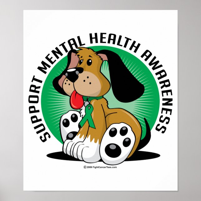 Hund für psychische Gesundheit Poster (Vorne)