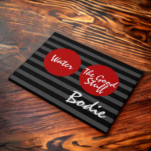 Hund Fütternd Wasser gut Stuck Personalisiert Fußmatte (Dog or cat water and food mat, easy to personalize with their name. Pet themed mats from Ricaso)