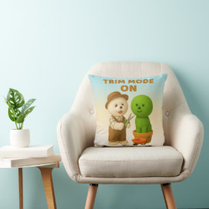 Hund Gärtner Bichon Topiary Schnitt Surreal Kissen