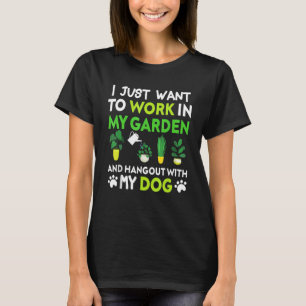 Hund Gärtnerei Gärtner Garten Haustier Pflanzen T-Shirt