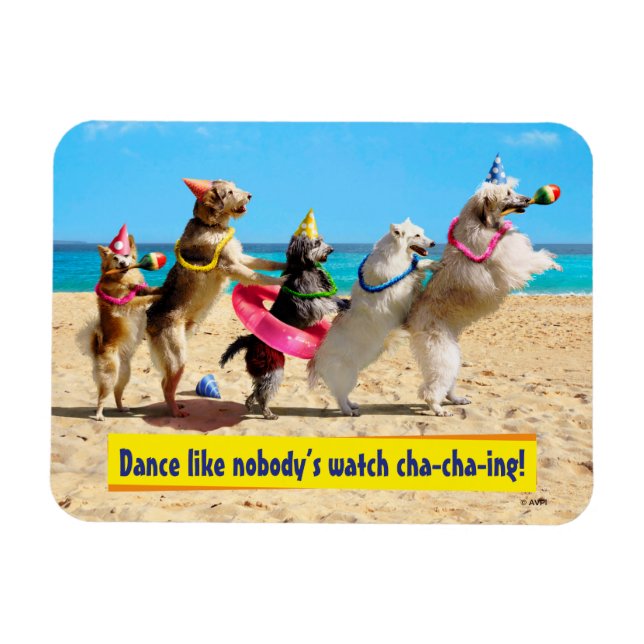 Hund Geburtstag Party Conga Line Magnet (Horizontal)