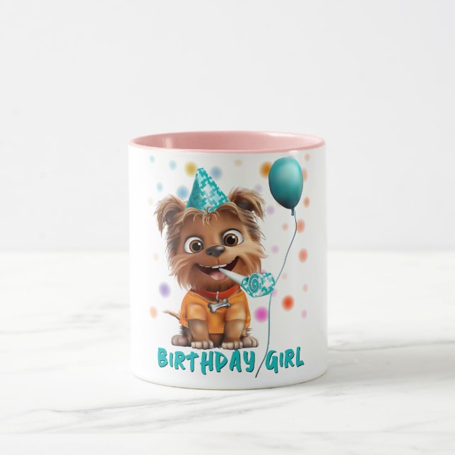 Hund Geburtstag Tasse (Zentrum)