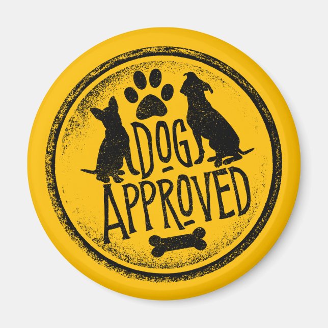 Hund genehmigt magnet (Vorne)