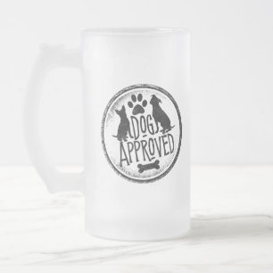Hund genehmigt mattglas bierglas