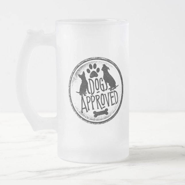 Hund genehmigt mattglas bierglas (Links)