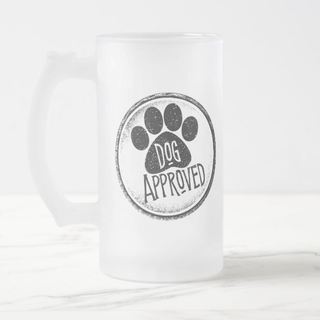 Hund genehmigte Mattierte Tasse (Links)