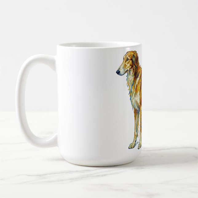 Hund Geschenk Lebendige Bunte Saluki-Hund-Design Kaffeetasse (Links)