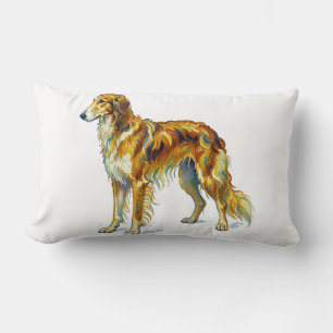Hund Geschenk Lebendige Bunte Saluki Hund Design Lendenkissen