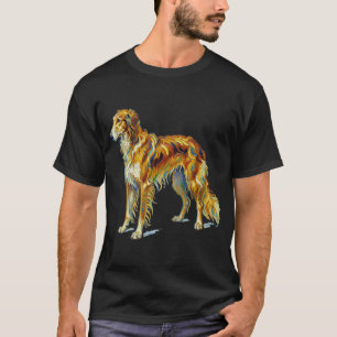 Hund Geschenk Lebendige Bunte Saluki Hund Design T-Shirt
