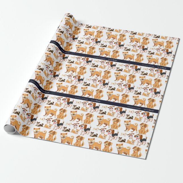 Hund Geschenkpapier (Ungerollt)
