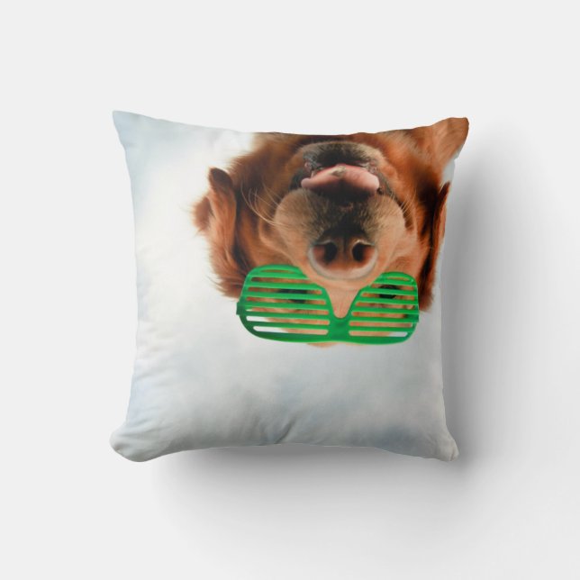 Hund Getty Bild-| mit Gläsern Kissen (Vorderseite)