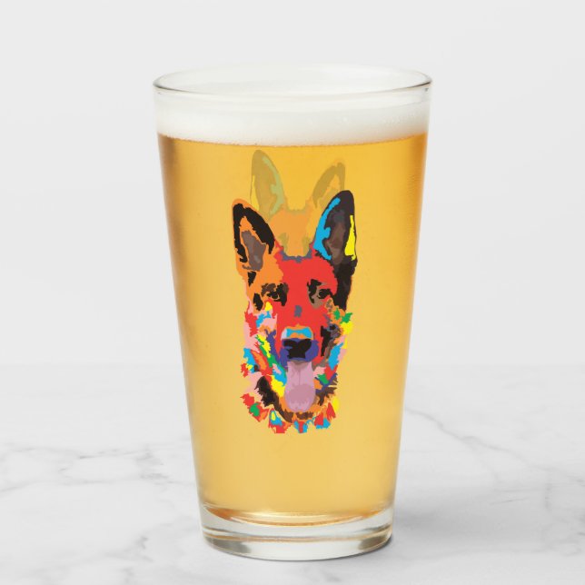 Hund Glas (Vorne (Gefüllt))