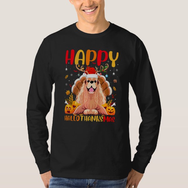 Hund  Glücklicher Cocker Spaniel Hund Hellothanksm T-Shirt (Vorderseite)